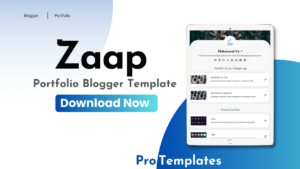 Zaap Portfolio Blogger Template